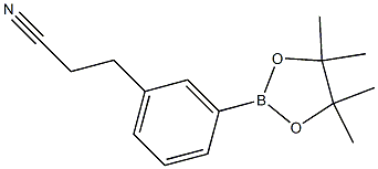 3-(3-(4,4,5,5-tetramethyl-1,3,2-dioxaborolan-2-yl)phenyl)propanenitrile Struktur