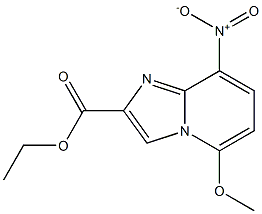 5-Methoxy-8-nitro-imidazo[1,2-a]pyridine-2-carboxylic acid ethyl ester Struktur