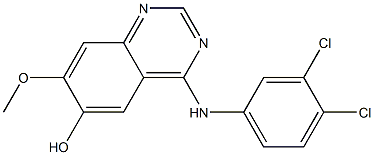 4-((3,4-dichlorophenyl)amino)-7-methoxyquinazolin-6-ol Struktur