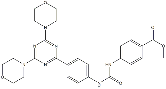 Methyl 4-(3-(4-(4,6-Dimorpholino-1,3,5-triazin- 2-yl)phenyl)ureido)benzoate Struktur