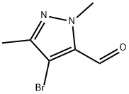 4-bromo-1,3-dimethyl-1H-pyrazole-5-carbaldehyde Struktur