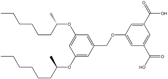 5-(3-((R)-octan-2-yloxy)-5-((S)-octan-2-yloxy)benzyloxy)isophthalic acid Struktur