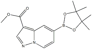 Methyl 5-(4,4,5,5-tetramethyl-1,3,2-dioxaborolan-2-yl)pyrazolo[1,5-a]pyridine-3-carboxylate Struktur