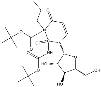 N3-(2S)-[2-(tert-Butoxycarbonyl)amino-3-(tert-butoxycarbonyl)]propyluridine Struktur