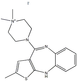 1,1-dimethyl-4-(2-methyl-10H-benzo[b]thieno[2,3-e][1,4]diazepin-4-yl)piperazin-1-ium iodide