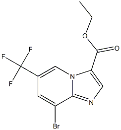 8-Bromo-6-trifluoromethyl-imidazo[1,2-a]pyridine-3-carboxylic acid ethyl ester Struktur