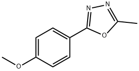 2-(4-Methoxy-phenyl)-5-methyl-[1,3,4]oxadiazole Struktur