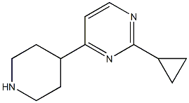 2-Cyclopropyl-4-piperidin-4-yl-pyrimidine Struktur