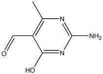 2-Amino-4-hydroxy-6-methyl-pyrimidine-5-carbaldehyde Struktur