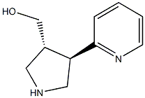 ((3R,4R)-4-(pyridin-2-yl)pyrrolidin-3-yl)methanol Struktur