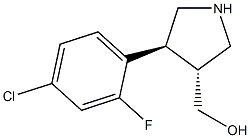 ((3R,4S)-4-(4-chloro-2-fluorophenyl)pyrrolidin-3-yl)methanol Struktur