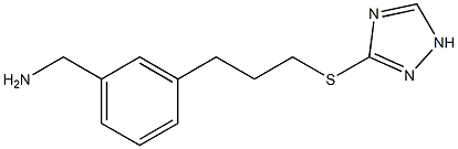 (3-(3-(1H-1,2,4-triazol-3-ylthio)propyl)phenyl)methanamine Struktur