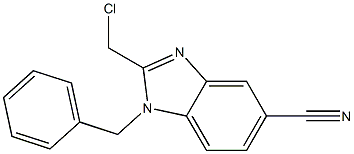 1-benzyl-2-(chloromethyl)-1H-benzo[d]imidazole-5-carbonitrile Struktur