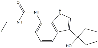 1-ethyl-3-(3-(3-hydroxypentan-3-yl)-1H-indol-7-yl)urea Struktur