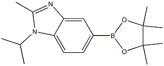 1-isopropyl-2-methyl-5-(4,4,5,5-tetramethyl-1,3,2-dioxaborolan-2-yl)-1H-benzo[d]imidazole Struktur