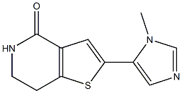 2-(1-methyl-1H-imidazol-5-yl)-6,7-dihydrothieno[3,2-c]pyridin-4(5H)-one Struktur