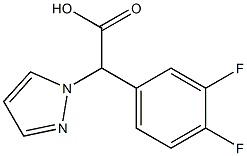 2-(3,4-difluorophenyl)-2-(1H-pyrazol-1-yl)acetic acid Struktur