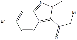 2-bromo-1-(6-bromo-2-methyl-2H-indazol-3-yl)ethanone Struktur