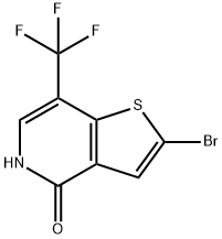 2-bromo-7-(trifluoromethyl)thieno[3,2-c]pyridin-4(5H)-one Struktur