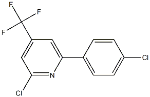 2-chloro-6-(4-chlorophenyl)-4-(trifluoromethyl)pyridine Struktur