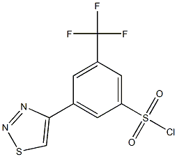 3-(1,2,3-thiadiazol-4-yl)-5-(trifluoromethyl)benzene-1-sulfonyl chloride Struktur