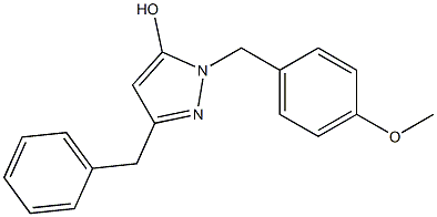 3-benzyl-1-(4-methoxybenzyl)-1H-pyrazol-5-ol Struktur