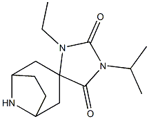 3'-ethyl-1'-isopropyl-8-azaspiro[bicyclo[3.2.1]octane-3,4'-imidazolidine]-2',5'-dione Struktur