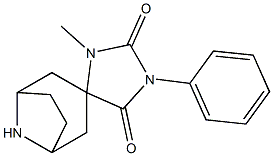 3'-methyl-1'-phenyl-8-azaspiro[bicyclo[3.2.1]octane-3,4'-imidazolidine]-2',5'-dione Struktur