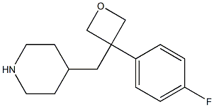 4-((3-(4-fluorophenyl)oxetan-3-yl)methyl)piperidine Struktur