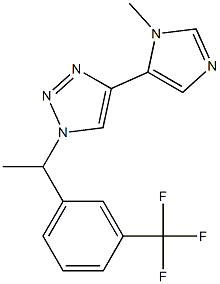 4-(1-methyl-1H-imidazol-5-yl)-1-(1-(3-(trifluoromethyl)phenyl)ethyl)-1H-1,2,3-triazole Struktur