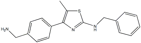 4-(4-(aminomethyl)phenyl)-N-benzyl-5-methylthiazol-2-amine Struktur