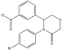 4-(4-bromophenyl)-5-(3-nitrophenyl)morpholin-3-one Struktur