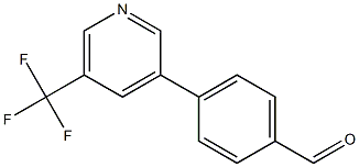 4-(5-(trifluoromethyl)pyridin-3-yl)benzaldehyde Struktur