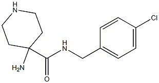 4-amino-N-(4-chlorobenzyl)piperidine-4-carboxamide Struktur