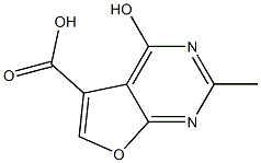 4-hydroxy-2-methylfuro[2,3-d]pyrimidine-5-carboxylic acid Struktur