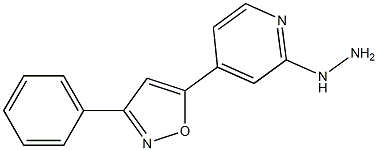 5-(2-hydrazinylpyridin-4-yl)-3-phenylisoxazole Struktur