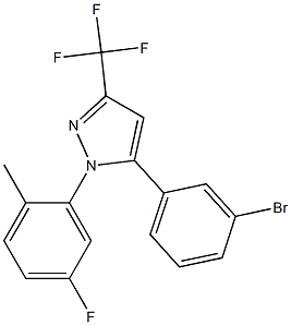 5-(3-bromophenyl)-1-(5-fluoro-2-methylphenyl)-3-(trifluoromethyl)-1H-pyrazole Struktur