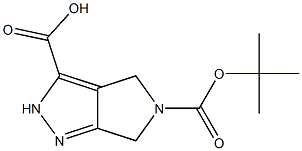 5-(tert-butoxycarbonyl)-2,4,5,6-tetrahydropyrrolo[3,4-c]pyrazole-3-carboxylic acid Struktur