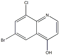 6-bromo-8-chloroquinolin-4-ol Struktur