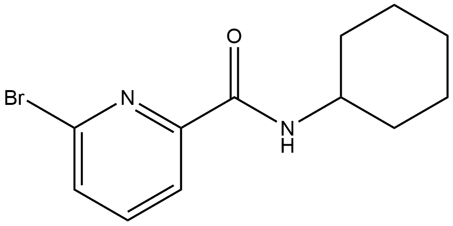 6-bromo-N-cyclohexylpicolinamide Struktur