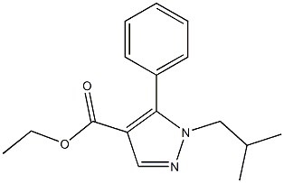 ethyl 1-isobutyl-5-phenyl-1H-pyrazole-4-carboxylate Struktur