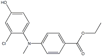 ethyl 4-((2-chloro-4-hydroxyphenyl)(methyl)amino)benzoate Struktur