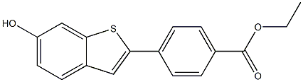 ethyl 4-(6-hydroxybenzo[b]thiophen-2-yl)benzoate Struktur