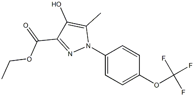 ethyl 4-hydroxy-5-methyl-1-(4-(trifluoromethoxy)phenyl)-1H-pyrazole-3-carboxylate Struktur