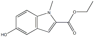 ethyl 5-hydroxy-1-methyl-1H-indole-2-carboxylate Struktur