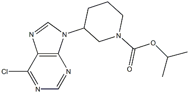 isopropyl 3-(6-chloro-9H-purin-9-yl)piperidine-1-carboxylate Struktur