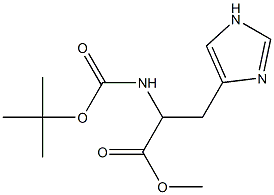 methyl 2-(tert-butoxycarbonylamino)-3-(1H-imidazol-4-yl)propanoate Struktur