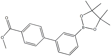 methyl 3'-(4,4,5,5-tetramethyl-1,3,2-dioxaborolan-2-yl)biphenyl-4-carboxylate Struktur