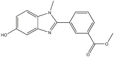 methyl 3-(5-hydroxy-1-methyl-1H-benzo[d]imidazol-2-yl)benzoate Struktur