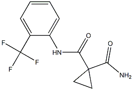 N-(2-(trifluoromethyl)phenyl)cyclopropane-1,1-dicarboxamide Struktur